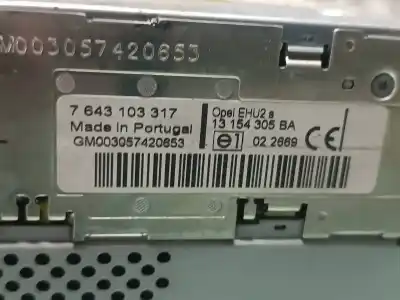 Автозапчастина б/у аудіо система / радіо cd для opel astra gtc cosmo посилання на oem iam 13154305ba  7643103317