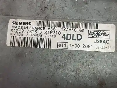 Автозапчастина б/у ебу контролер двигуна для ford fusion (cbk) ambiente посилання на oem iam 6s6112a650gd  s120977313