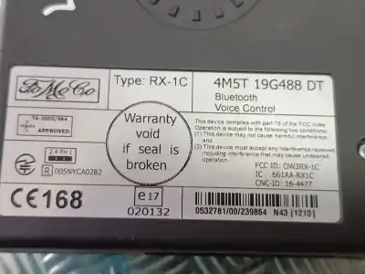 Second-hand car spare part electronic module for ford fusion (cbk) ambiente oem iam references 4m5t19g488dt  0010407e8284d