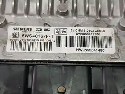 Gebrauchtes Autoersatzteil ecu-motorsteuergerät uce motorsteuergerät zum peugeot 407 st sport oem-iam-referenzen 9655041480 5ws40167ft sw9656412980