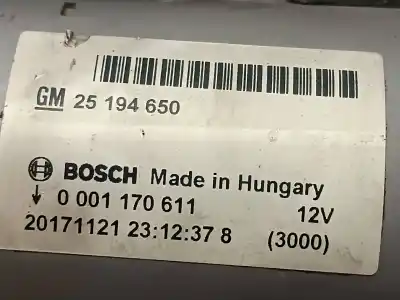 Автозапчасти б/у двигатель запускается за opel mokka x design line start/stop ссылки oem iam 25194650  0001170611