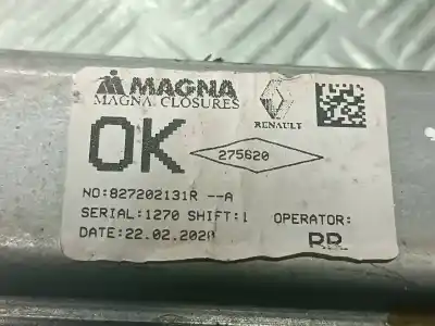 Peça sobressalente para automóvel em segunda mão elevador de vidros traseiro direito por dacia sandero stepway essential referências oem iam 827202131r  