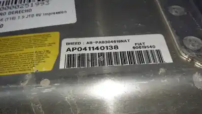 Автозапчастина б/у передня права подушка безопасности для alfa romeo 156 (116) 1.9 jtd 8v impression посилання на oem iam 60619540  ap041140138