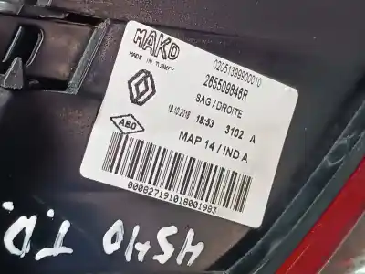 Second-hand car spare part right tailgate light for renault clio iv clio iv oem iam references 265509846r  