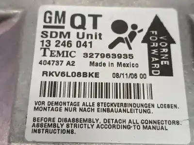 Second-hand car spare part airbag control unit for opel astra gtc 1.7 16v cdti oem iam references 327963935 13246041 rkv6l08bke