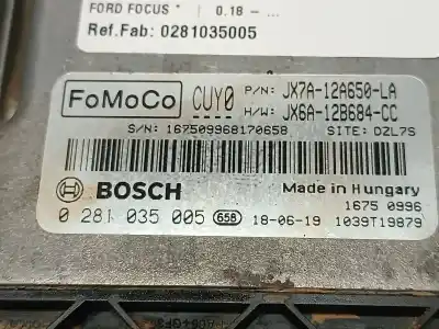 Second-hand car spare part ecu engine control for ford focus st-line oem iam references 0281035005 gu5t14f262ca jx7a12a650la