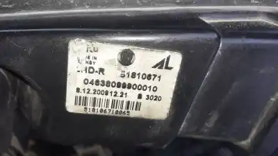 Second-hand car spare part right headlight for fiat doblo active oem iam references 51810671  