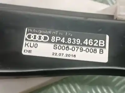 Автозапчастина б/у регулятор скла заднього правого для audi a3 (8p) restyling посилання на oem iam 8p4839462b  