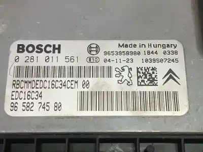 Автозапчастина б/у ебу контролер двигуна для citroen c5 break audace 109 cv / 80 kw посилання на oem iam 9658274580 0281011561 edc16c34