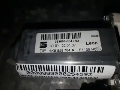Second-hand car spare part rear right window motor for seat leon (1p1) reference oem iam references 1k0959704n  98360033402
