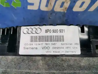 Автозапчастина б/у панель інструментів для audi a3 (8p) 1.9 tdi ambiente посилання на oem iam 8p0920931  