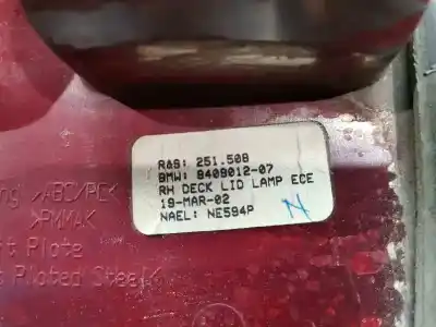 Second-hand car spare part right tailgate light for bmw x5 (e53) 3.0d oem iam references 8409012  