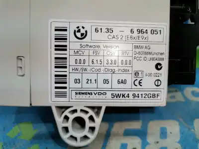 Second-hand car spare part electronic module for bmw serie 1 berlina (e81/e87) 118d oem iam references 6964051  5wk49412gbf