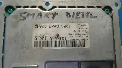 Second-hand car spare part ecu engine control for smart cabrio cdi básico oem iam references 0002749v001 0281010161 