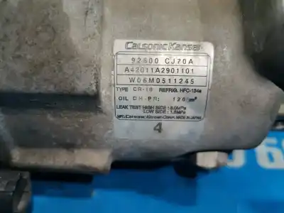 Second-hand car spare part air conditioning compressor for nissan note (e11e) tekna oem iam references 92600cj70a  a42011a2901101