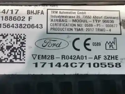 Peça sobressalente para automóvel em segunda mão kit airbag por ford s-max 2.0 tdci cat referências oem iam   
