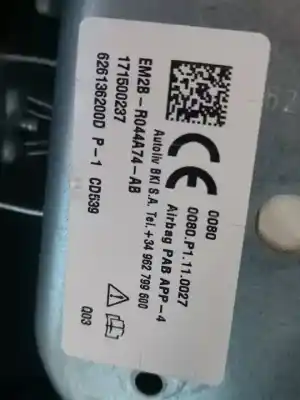 Peça sobressalente para automóvel em segunda mão kit airbag por ford s-max 2.0 tdci cat referências oem iam   