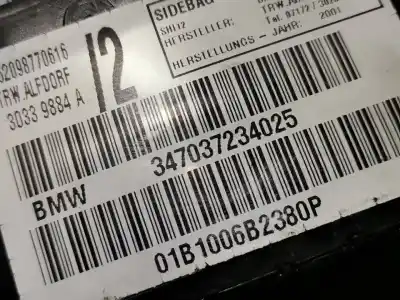 Peça sobressalente para automóvel em segunda mão airbag frontal lado direito por bmw x5 (e53) 3.0i referências oem iam 347037234025  