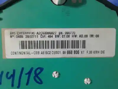 Peça sobressalente para automóvel em segunda mão quadrante por citroen c3 selection referências oem iam 96668806xt  