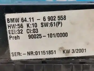 Peça sobressalente para automóvel em segunda mão comando de sofagem (chauffage / ar condicionado) por bmw x5 (e53) 3.0i referências oem iam 64116902558  