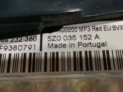 Second-hand car spare part AUDIO SYSTEM / RADIO CD for SEAT ALHAMBRA (7V9)  OEM IAM references 5Z0035152A  
