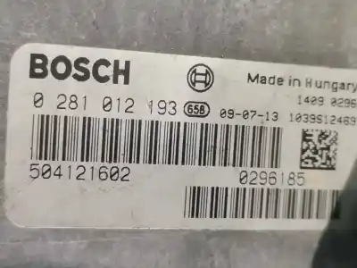 Pezzo di ricambio per auto di seconda mano CENTRALINA MOTORE per IVECO DAILY CAJA ABIERTA  Riferimenti OEM IAM 504121602 0296185 0281012193