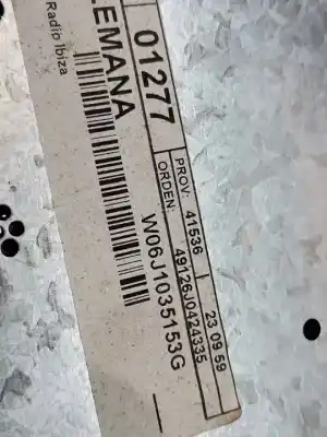 Автозапчастина б/у аудіо система / радіо cd для seat ibiza (6j5) fr посилання на oem iam w06j1035153g  6j1035153g