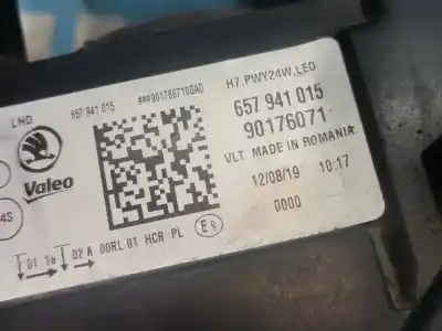 İkinci el araba yedek parçası SOL FAR için SKODA SCALA (NW)  OEM IAM referansları 657941015  