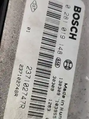 Peça sobressalente para automóvel em segunda mão centralina de motor uce por renault clio iv limited referências oem iam 237102747r  0281019148