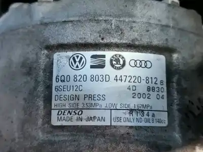 Автозапчастина б/у компресор кондиционера для audi a4 b6 (8e2) 1.9 tdi посилання на oem iam 6q0820803d  