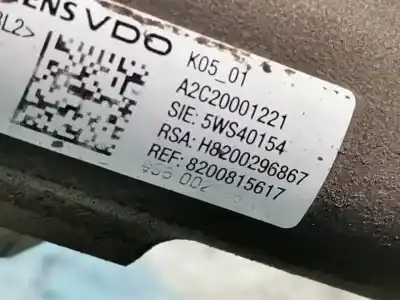 Peça sobressalente para automóvel em segunda mão régua / rampa de injetores por renault kangoo expression referências oem iam 8200815617  