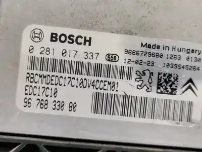 Second-hand car spare part ecu engine control for citroen c3 tonic oem iam references 9676833080  