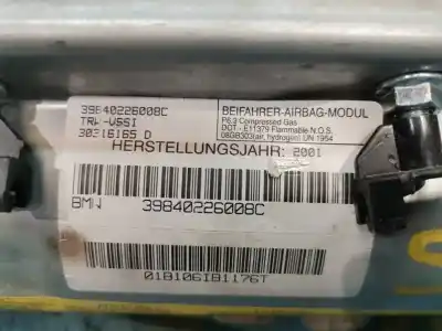 Peça sobressalente para automóvel em segunda mão airbag dianteiro direito por bmw x5 (e53) 3.0i referências oem iam 39840226008c  