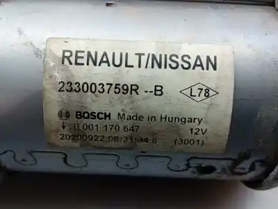Second-hand car spare part starter motor for dacia lodgy (js_) 1.5 dci oem iam references 233003759r  