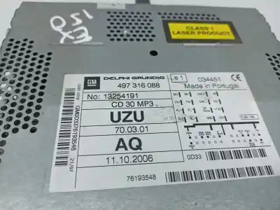 Автозапчастина б/у аудіо система / радіо cd для opel corsa d (s07) 1.3 cdti (l08 l68) посилання на oem iam 13254191  