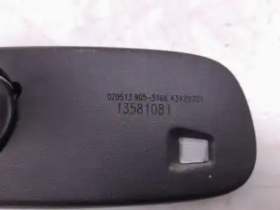 Автозапчастина б/у внутрішне дзеркало для opel zafira tourer c (p12) 1.6 cdti (75) посилання на oem iam 13581081  