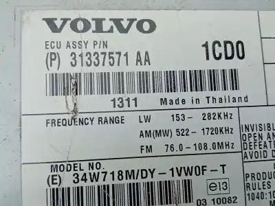 Автозапчасти б/у аудиосистема / радио cd за volvo v40 hatchback (525) d2 ссылки oem iam 31337571  