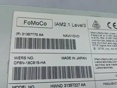 Peça sobressalente para automóvel em segunda mão sistema de áudio / rádio cd por volvo v40 hatchback (525) d2 referências oem iam 31357770aa  
