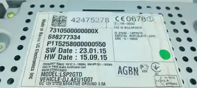 Second-hand car spare part multifunction display for opel adam (m13) 1.4 oem iam references 42475278  