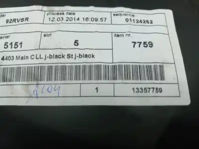 Автозапчасти б/у обивка левой передней двери за opel adam (m13) 1.2 ссылки oem iam 13357759  
