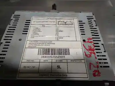 Peça sobressalente para automóvel em segunda mão sistema de áudio / rádio cd por chevrolet aveo ls referências oem iam 96647737  