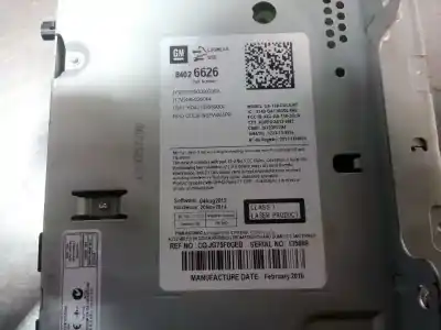 Second-hand car spare part audio system / radio cd for opel mokka color edition oem iam references 84026626  