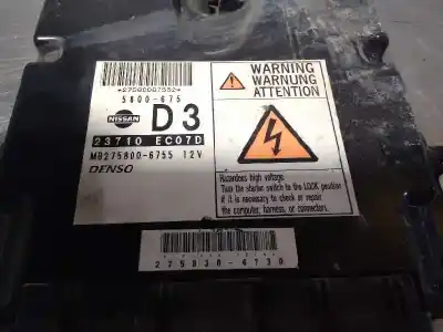 Second-hand car spare part ecu engine control for nissan navara pick-up (d40m) double cab xe 4x4 oem iam references 23710ec07d  mb2758006755
