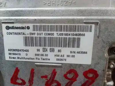 Second-hand car spare part multifunction display for citroen c4 lim. feel edition oem iam references 9800469980  