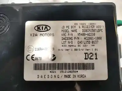 Second-hand car spare part electronic module for kia cee´d drive oem iam references 95400a2210 116ra003029 4c28811000