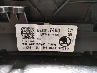 Автозапчастина б/у панель інструментів для skoda fabia ambition посилання на oem iam 6v0920740d  
