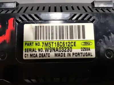 Peça sobressalente para automóvel em segunda mão comando de sofagem (chauffage / ar condicionado) por ford kuga (cbv) titanium referências oem iam 7m5t18c612ce w9na03230 