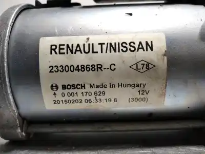 Peça sobressalente para automóvel em segunda mão motor de arranque por renault captur adventure referências oem iam 0001170629  