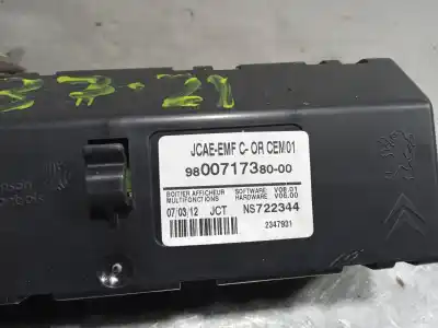 Second-hand car spare part multifunction display for citroen c4 lim. business oem iam references 9800717380  