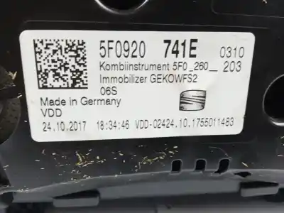 Peça sobressalente para automóvel em segunda mão quadrante por seat leon sc (5f5) fr referências oem iam 5f0920741e  
